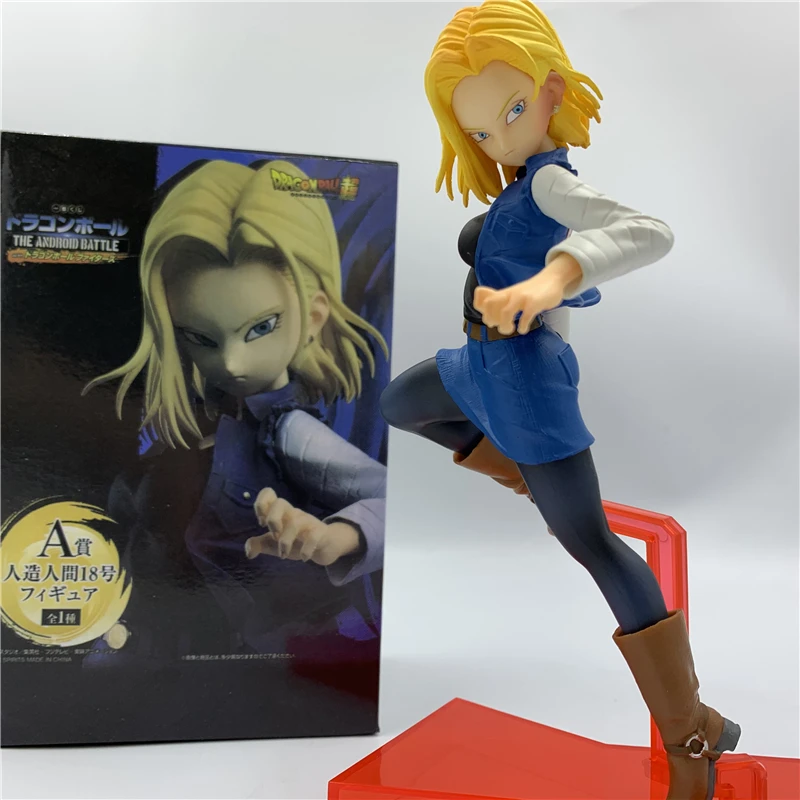 Фигурка Dragon Ball Z № 18 на базе Android. Экшн-фигурка из ПВХ аниме DBZ лазурь Гоку Вегета