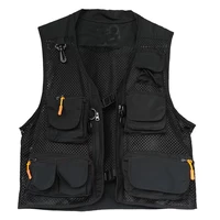 men summer fishing shooting breathable jackets male quick drying multi pocket mesh vest outdoor lightweight vest