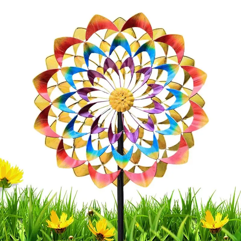 

Rotation Wind Spinner Harlow Rotating Spinner Reusable Gardening Plug Wind Spinners Metal Wind Sculpture Decor For Outside