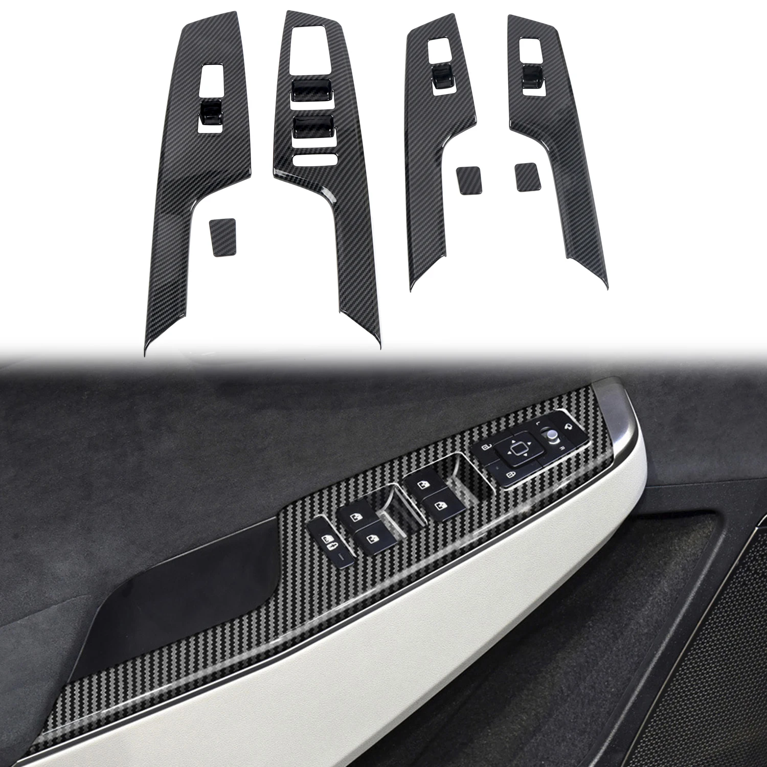 

For Kia EV6 2021 2022 2023 Interior Accessories ABS Window Lift Switch Button Panel Trim Car Styling (US Version only)LHD