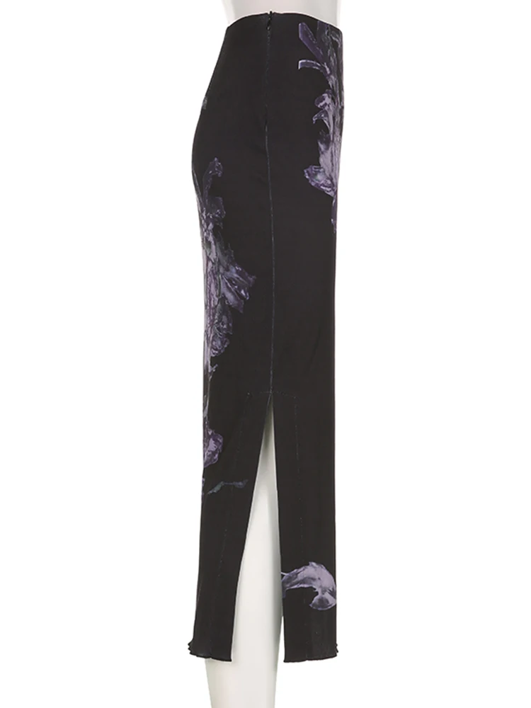 Женская длинная юбка с цветочным принтом Rockmore