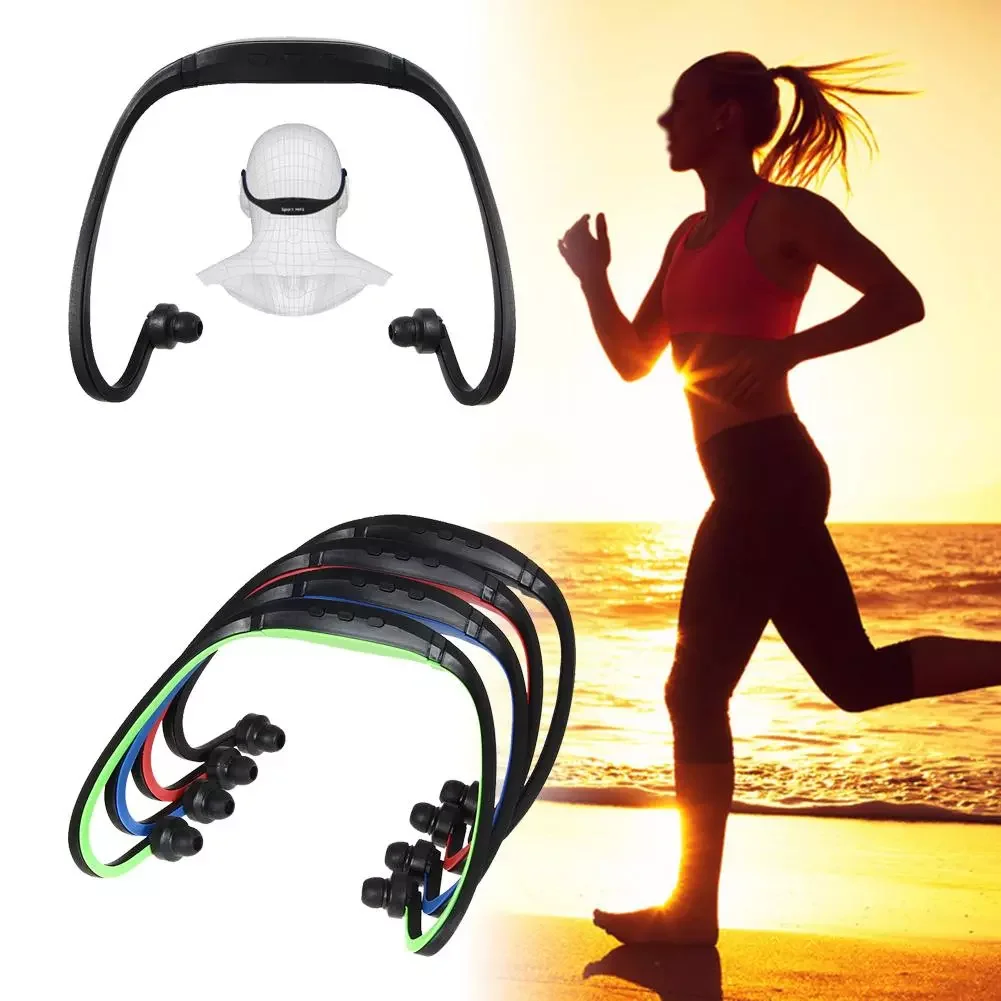 

Wireless Earphones Sport Headphone Card MP3 Music Player Micro SD TF Waterproof SweatProof For Running Cycling Gym Fitness