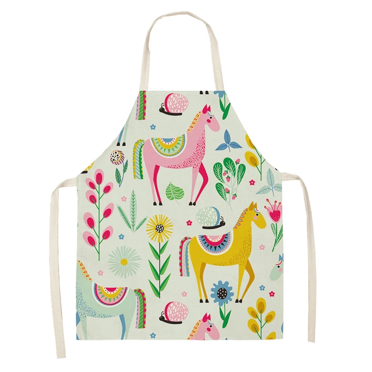 

1 шт., Женский фартук из хлопка и льна