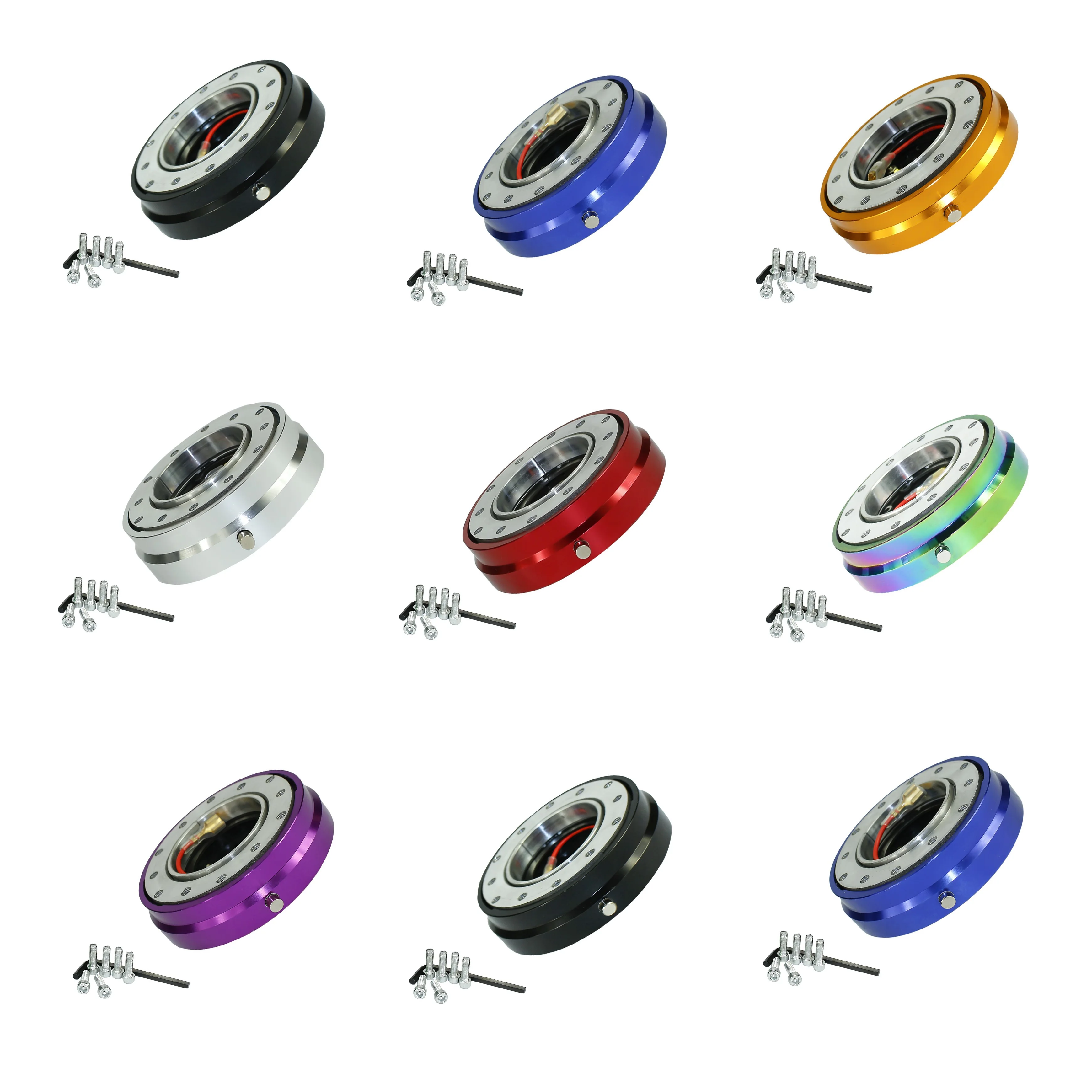 

Car Thin Modified 6 Hole Steering Wheel Quick Release Hub Adapter Snap Off Boss kit Device