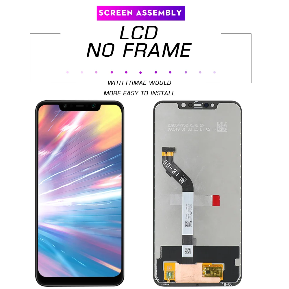 

6.18 inch AAA Quality LCD for XIAOMI Pocophone F1 Display Touch Screen Digitizer Assembly for F1 LCD+Frame Screen Replacement