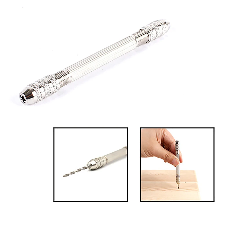 

Hand Twist Drill Woodworking Tools Drilling Rotary Tool Manual Twist Drill Bit Aluminum Alloy Micro 0.3-3.0mm Hand Drill Craft