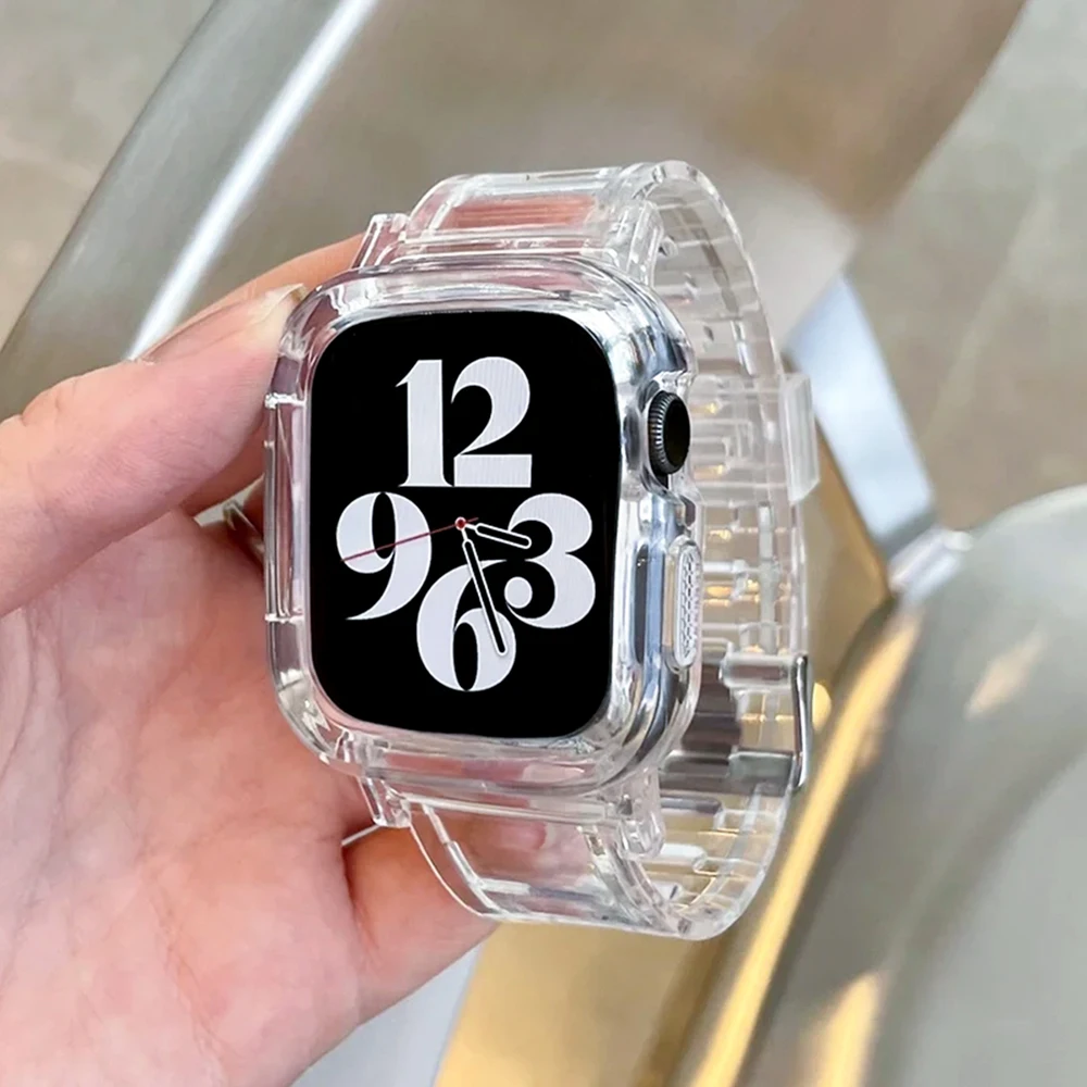 

Sports silicone Strap For Apple Watch 6 Series SE75432 1 44MM 40MM Rubber Watch band Strap for iWatch 42MM 38MM 41 45 Bracelet