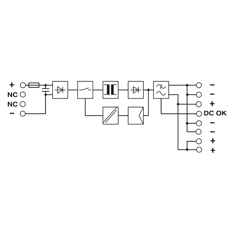 2866271 MINI-PS-48-60DC/24DC/1 для импульсного источника питания Phoenix 48 V DC - 60 24 DC/1 A