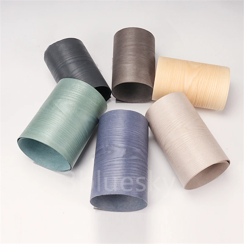 Натуральный деревянный шпон окрашенный белый ясень для мебели около 20x250 см 0 25 мм