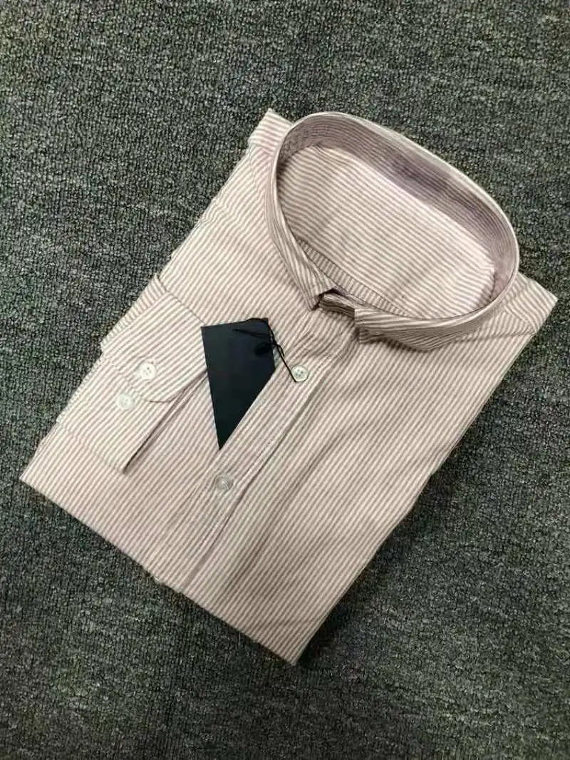 

Рубашка H891 мужская с вышивкой лошадей, хлопковая Длинная Сорочка в полоску, модная повседневная майка с принтом пони и ральпа