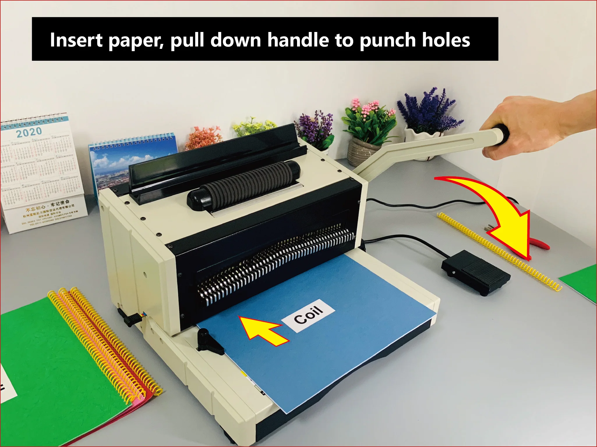 Машина для переплета спиральной катушки MC8702 Настольная электрическая машина