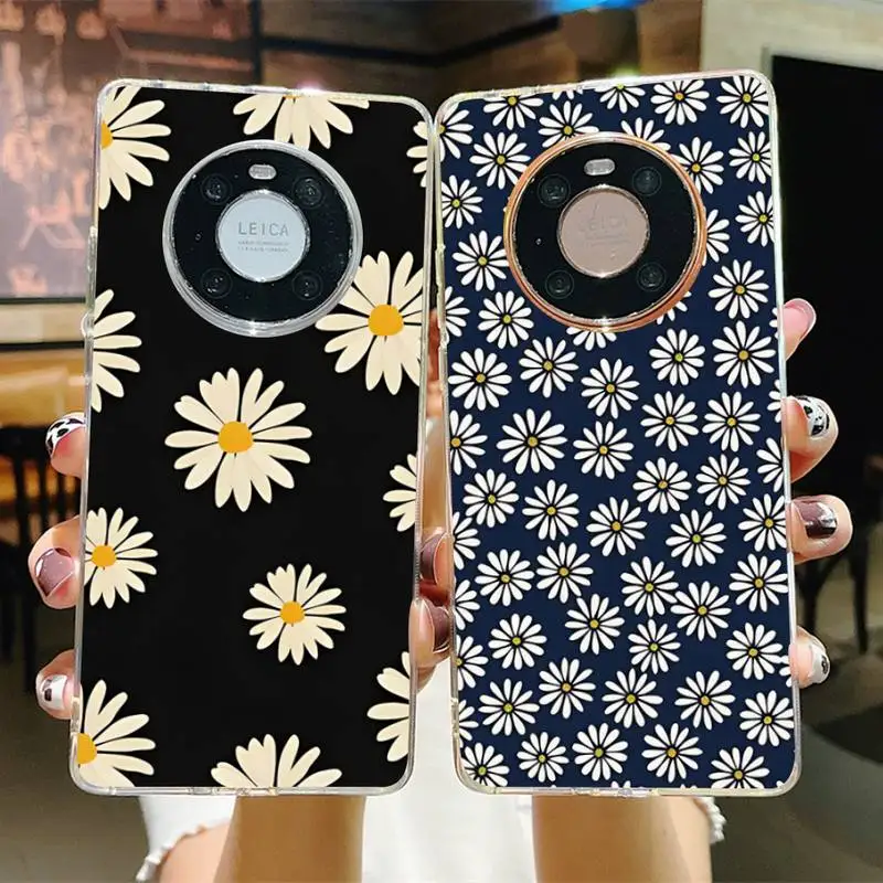 

Fashion Fresh Little Daisy Flower Phone Case for Samsung S21 A10 for Redmi Note 7 9 for Huawei P30Pro Honor 8X 10i cover