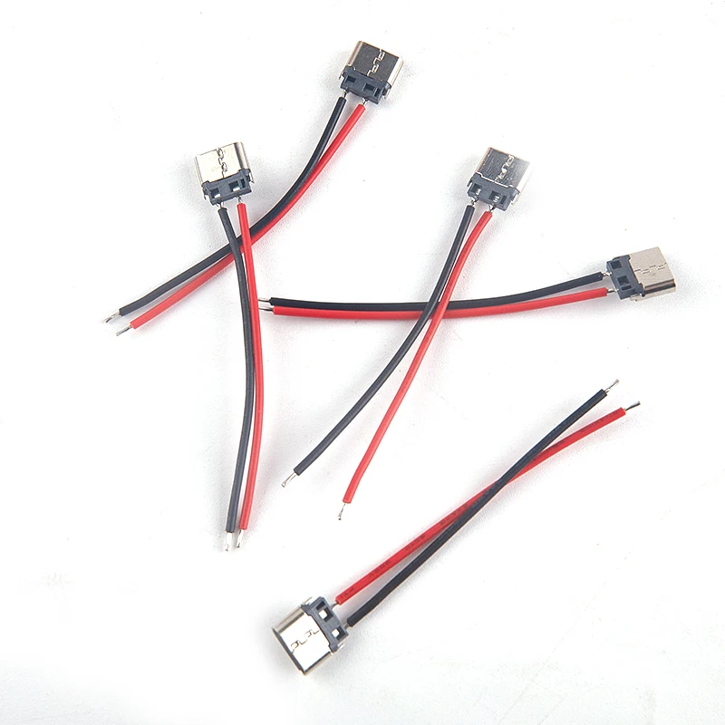 

5 шт. USB Type-C 2P сварочный провод, Женский Соединительный кабель для быстрой зарядки