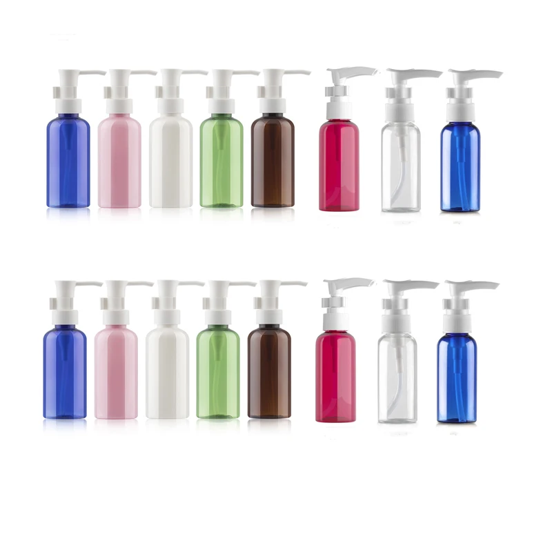 10pcs 30/50/100 ml Bathroom Portable Soap Dispensers Lotion Shampoo Shower Gel Empty Pump Bottles  Travel Refillable Container