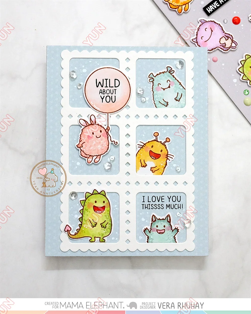 Штампы Monster Hugs для скрапбукинга