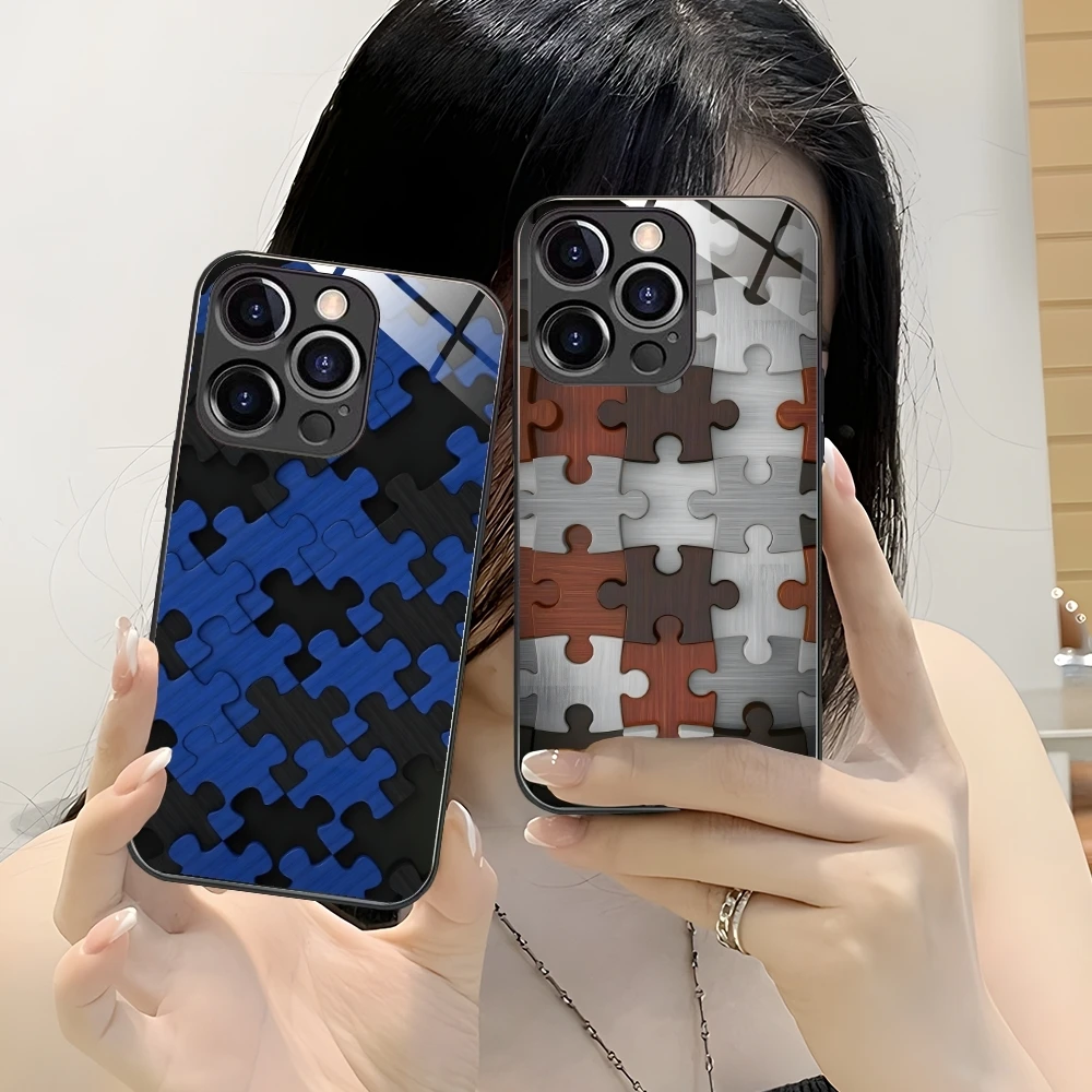 Puzzle Pretty Fashion Чехол для мобильного телефона iPhone 16 15 14 13 12 11 X XR XS 8 Pro Max Plus Mini PC
