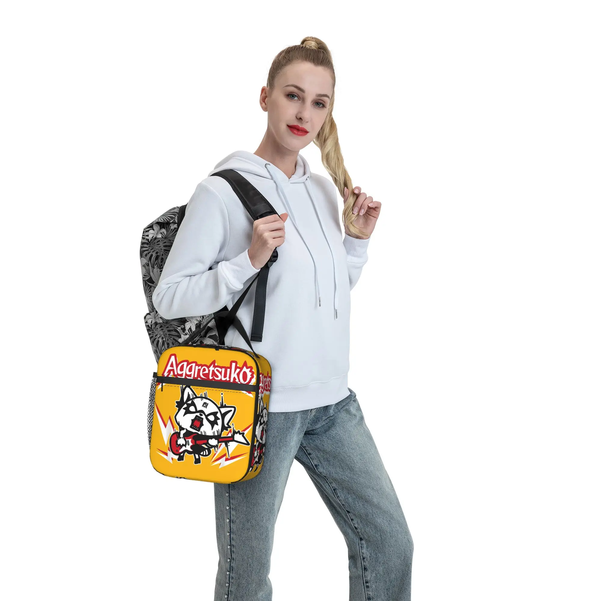 Термосумка для обедов Aggretsuko Rocker Rage, большая, для пикника, пляжа, пикников, пляжная сумка-холодильник для еды (art.: 3920d9db13de4) - 3920d9db13de4