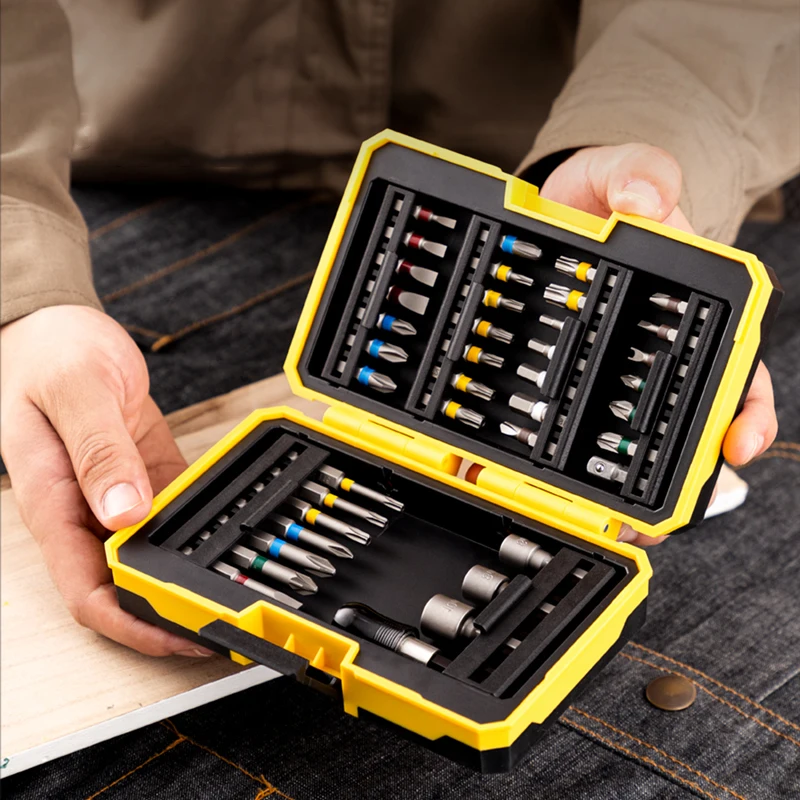 

Deli High Quality 39 PCS 45PCS Screwdriver Set Magnetic Bits, Y Type, Hexagon, Pozidriv,Heads Flat and Phillips Screwdriver Bit