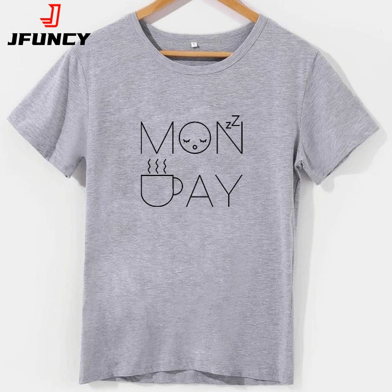 

JFUNCY Women's Short Sleeve T-shirt Woman Summer Clothes Korean Fashion Letter Graphic T Shirt Female Top Ladies Girls Tee Shirt