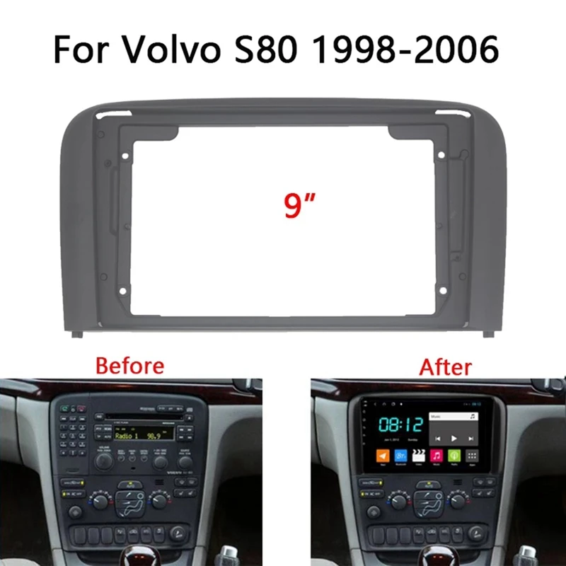 

2Din Автомобильная радиоустановка Fascia Для Volvo S80 2001-2006 DVD стерео рамка пластина адаптер монтажный приборная панель комплект отделки