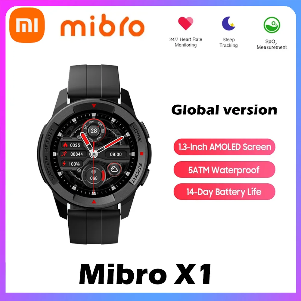 

Часы Xiaomi Mibro X1 мужские/женские, водостойкие до 5 АТМ, пульсометр и монитор уровня кислорода в крови
