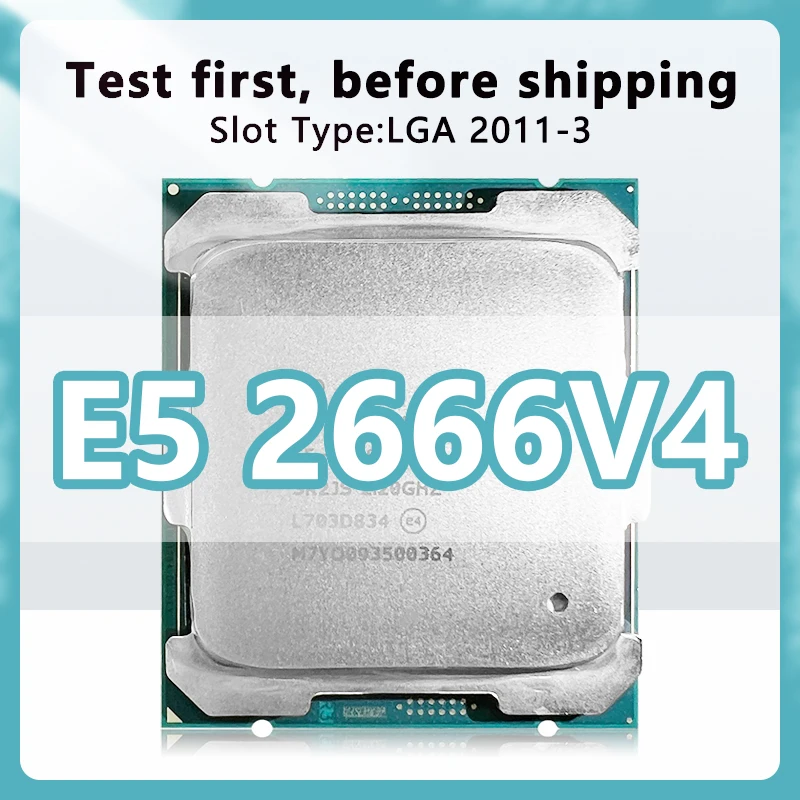 Процессор Xeon E5 2666V4, 14 нм, 12 ядер, 24 потока, 2,8 ГГц, 30 МБ ...