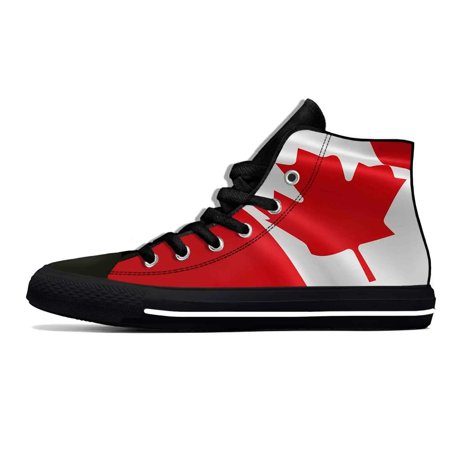 

Canada Canadian Flag Patriotic Pride Cool Fashion Casual Cloth Shoes High Top Comfortable Breathable 3D Print Men Women Sneakers