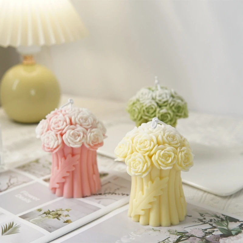 

3D Rose Flower Mold for Wedding Party Making Bouquet Silicone Mold new arrival