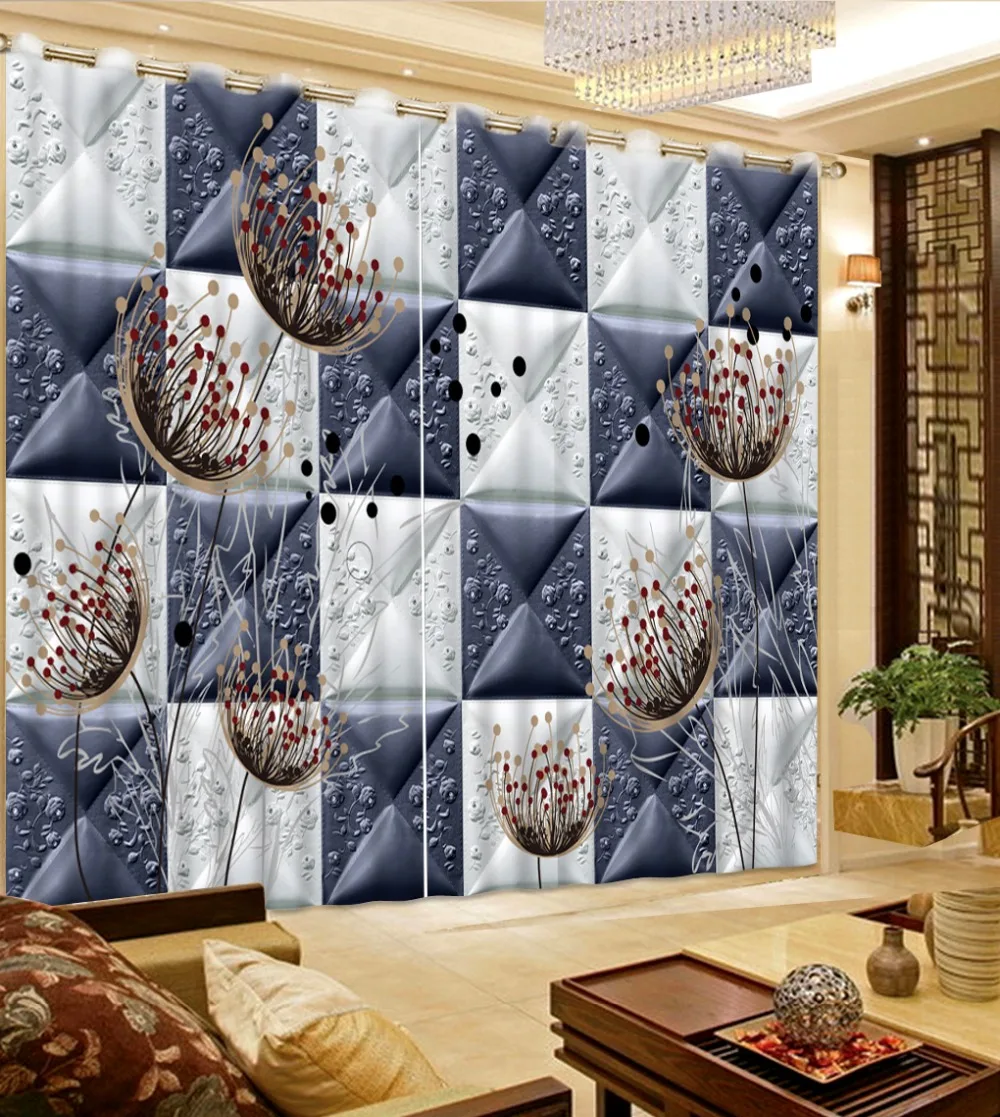 3D занавеска с принтом блокировка полиэстер фото шторы ткань для комнаты спальни