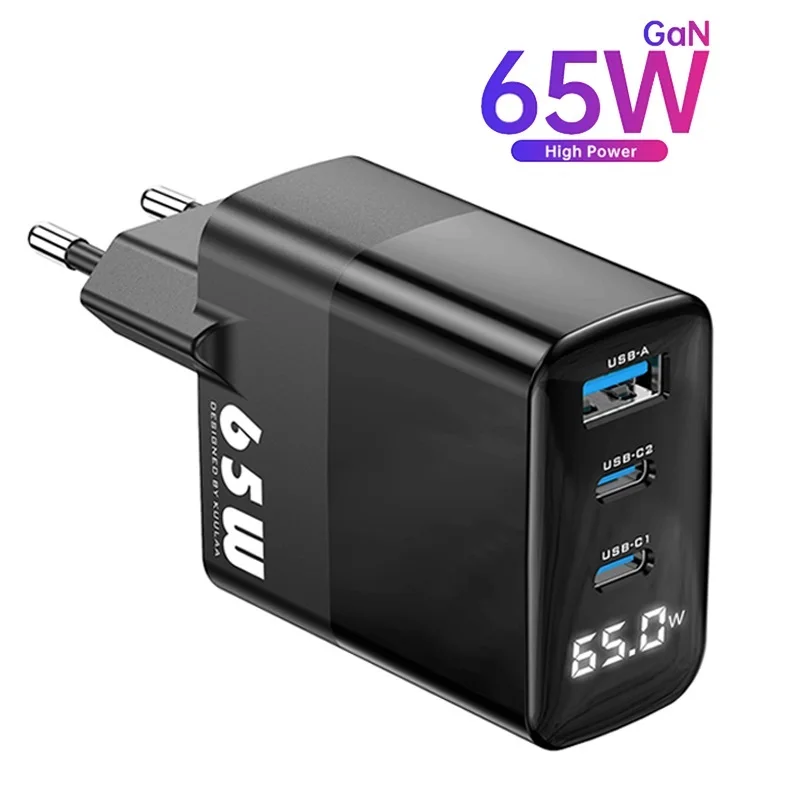 

GaN Charger 65W Quick Charge 4.0 3.0 USB Type C QC PD USB Charger Portable Fast Charger For iPhone Xiaomi Laptop Tablet