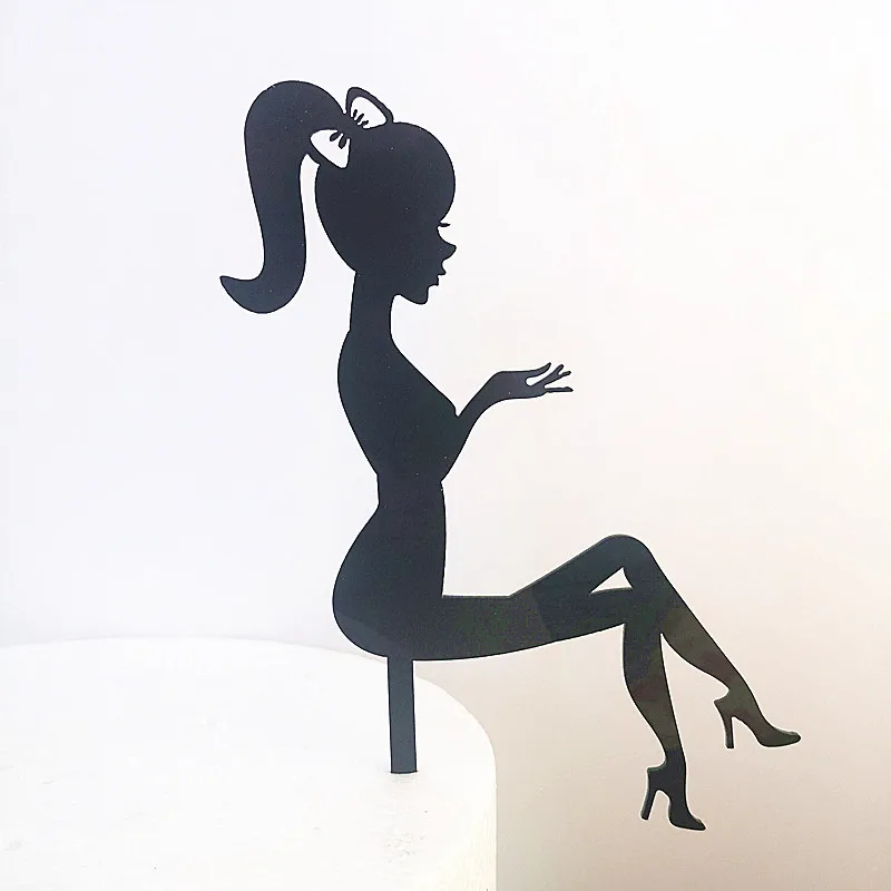 

Ins Wind High-heeled Goddess High Heels Lady Acrylic Cake Topper Wedding Birthday Cake Decoration Birthday Decoration Girl
