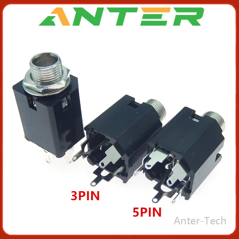 5 шт. 6 35 мм 3 фута/4 фута/моно/стерео аудио Микрофон/Гитара DIY TRS паяльный гнездо PCB