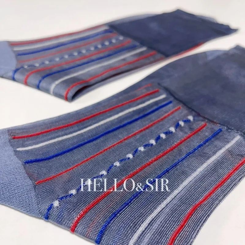 Носки для мужчин разноцветные жаккардовые свободные деловые платья нейлоновые