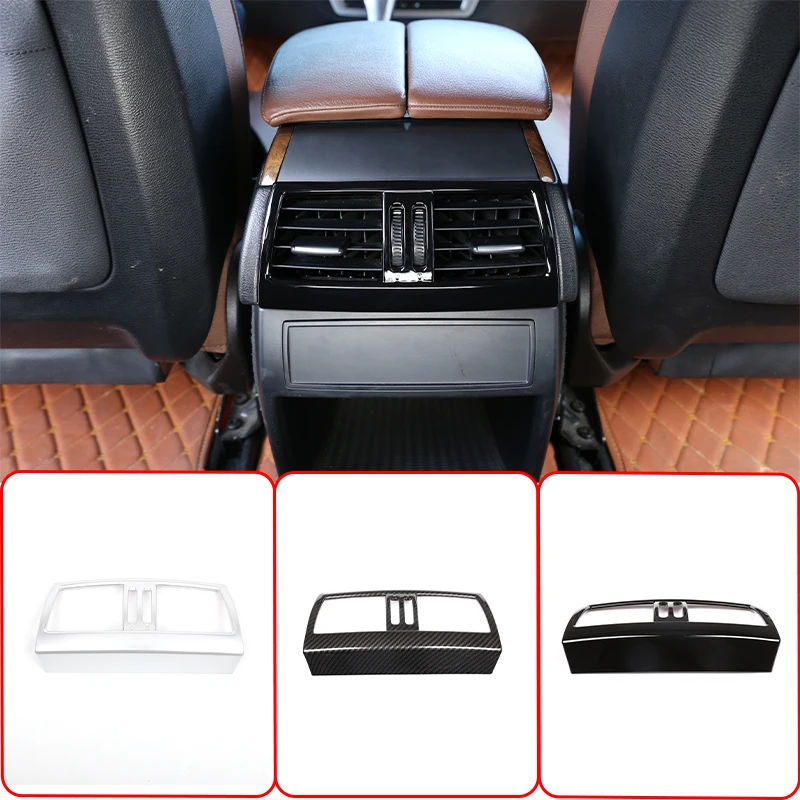 

For BMW X5 X6 E70 E71 2008-2013 ABS Carbon Fiber Car Rear Air Conditioning Vent Outlet Frame Cover Trim Sticker Accessories