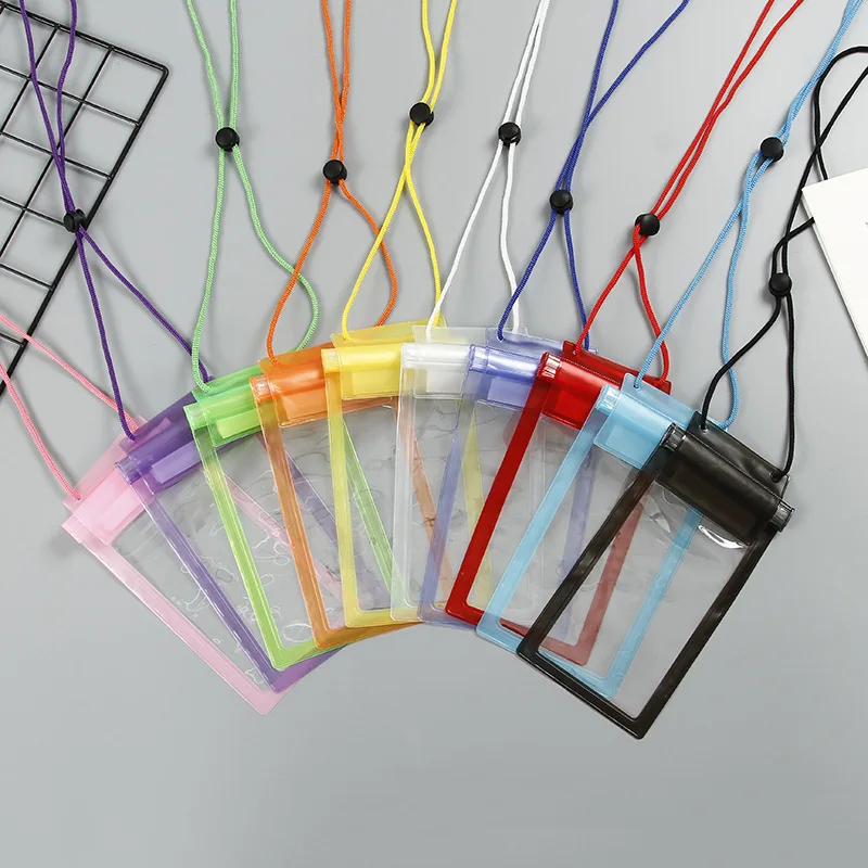 

1Pcs Fashion Waterproof Bag For Cell Phone PVC Transparent Sealed Bag For Rafting Swimming Hot Spring Hanging Neck Phone Bag
