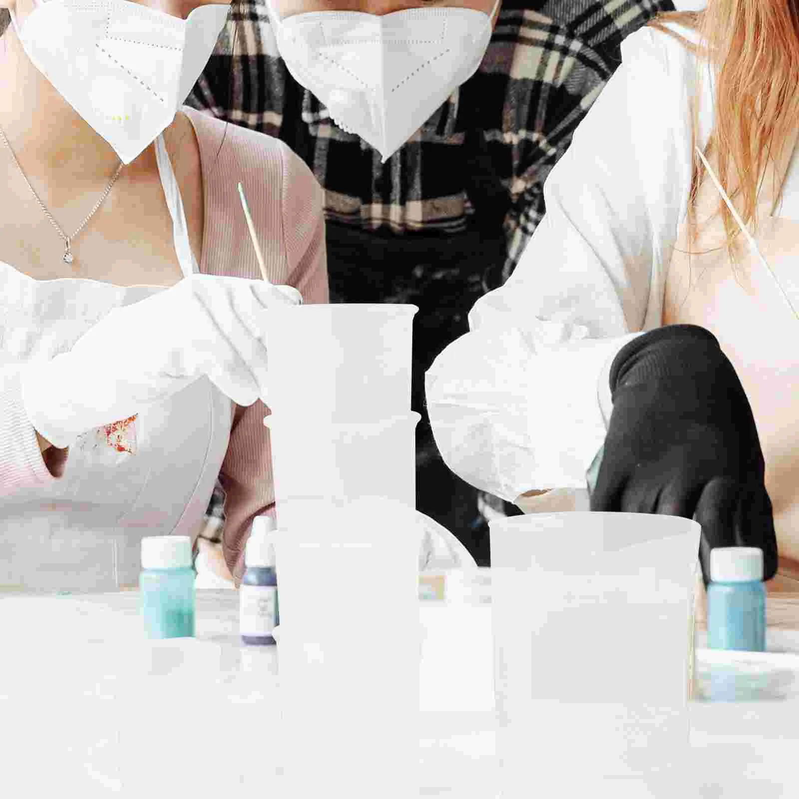 Silicone Measuring Cup Set DIY Crafts Supply Epoxy Making Tool Kit Cups Mixing Resin Tools Stir Sticks Molds Mixology