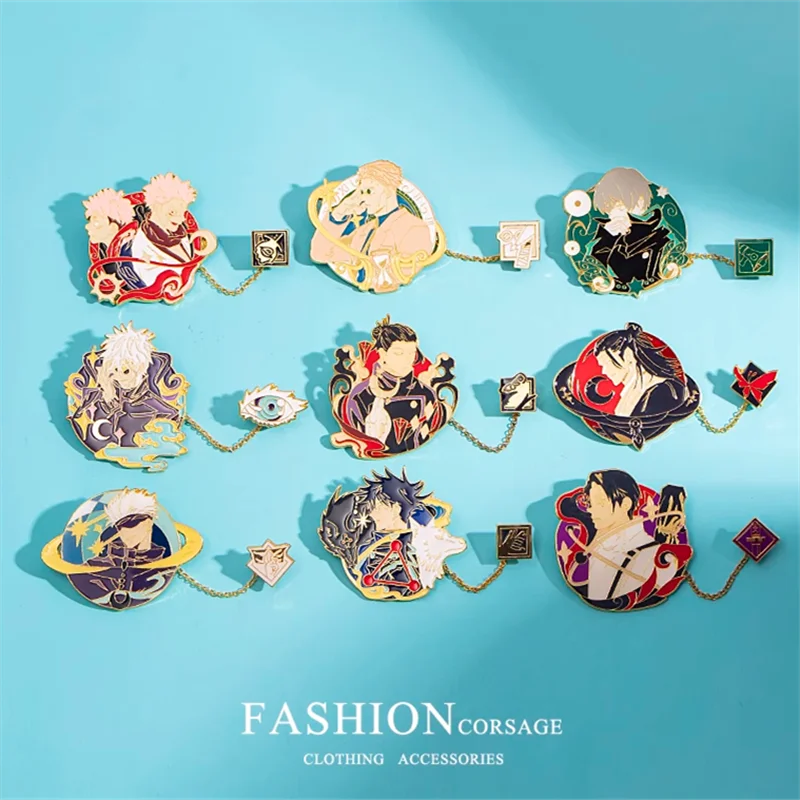 

Japan Anime Jujutsu Kaisen Brooch Cosplay Badge Gojo Satoru Geto Suguru Cartoon Cute Pin Jewelry Ornaments