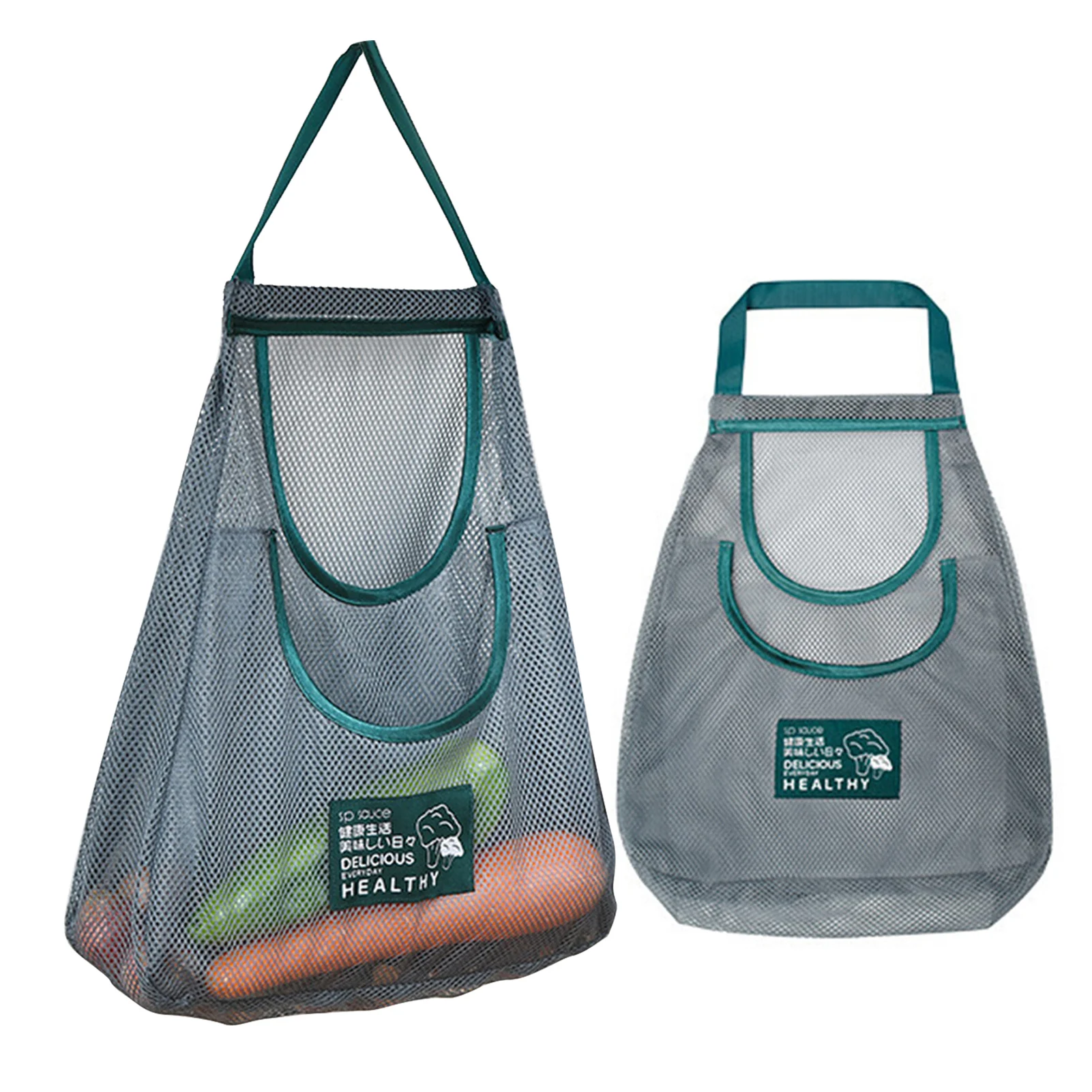 

Mesh Fruit Storage Bags Reusable Wall Mounted Produce Bags Durable Fruit And Vegetable Mesh Bags Resistance Storage Tote Bags