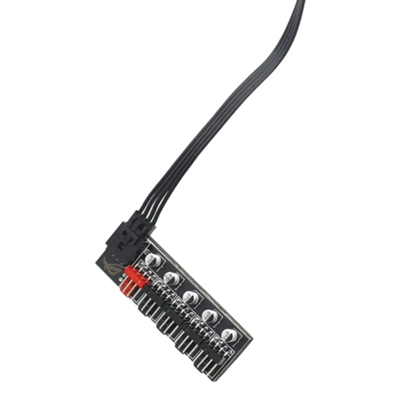

J60A 5 Port PC Fan Hub Splitter Speed Controller Adapter for 4 Pin PWM Cooler Cooling