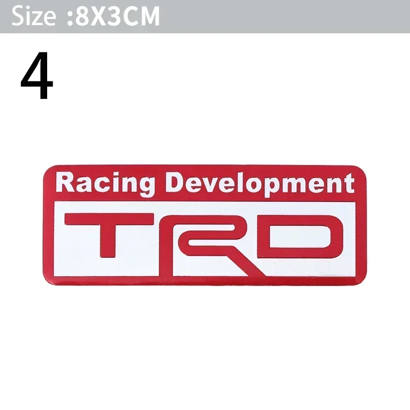 

3D алюминиевые наклейки на автомобиль, эмблема для Toyota TRD Corolla Yaris Rav4 Avensis Auris Camry, кузов, задний багажник, хвост, наклейка, Стайлинг автомобиля