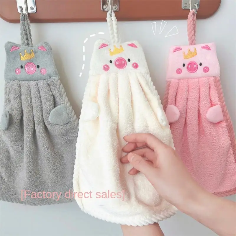 

Cute Little Pig Towel Household Cute Absorbent Kitchen Towel Lazy Rag Towel Towel Children's Hand Towel Dish Wash Sponge