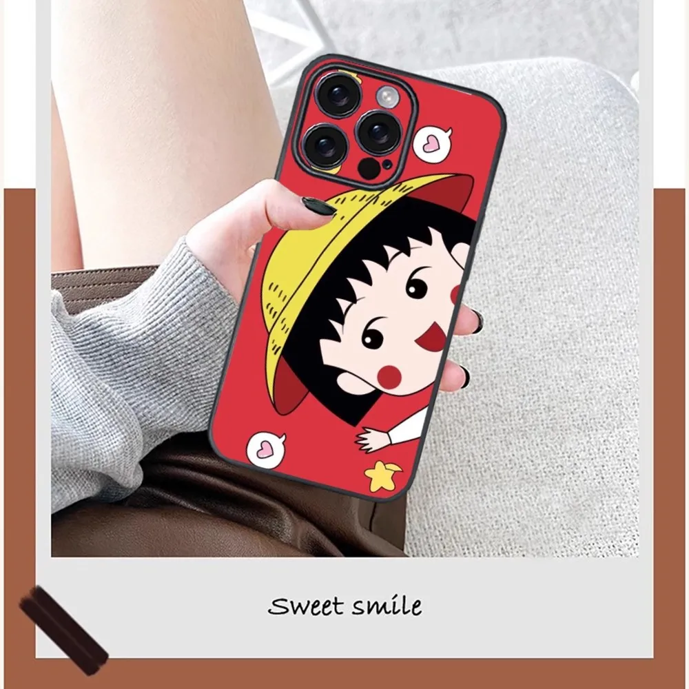Catoon C-Chibi M-Maruko-C-Chan Phone Case For iPhone 16 15 14 13 12 11 PRO MAX PLUS Mini TPU Soft to Skin-friendly case