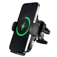 car mobile phone holder 15w air outlet suction cup car wireless charger fast charging mobile phone holder non slip shockproof
