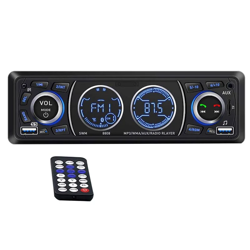 

Car Stereo With Bluetooth Single Din In Car Stereo Car Radio Car Audio Stereos For Car Support USB Port, SD Card AUX In