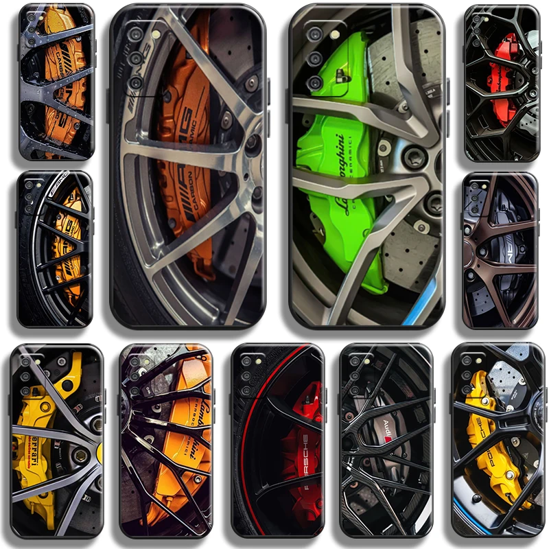 

Luxury Sports Cars Tire Wheels For Samsung Galaxy A02 A02S Phone Case Liquid Silicon Cover Soft Shell Funda Full Protection
