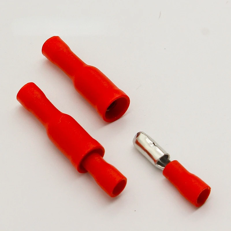 

Hot 50 X Red Male Female Bullet Connector Crimp Terminals Wiring