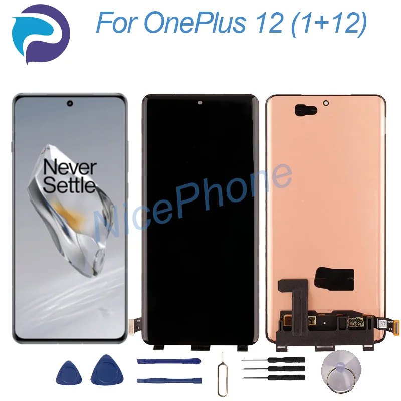 Фото Для ONEPLUS 12, дигитайзер сенсорного экрана в сборе, ЖК-экран PJD110, CPH2573, CPH2581, CPH2583, 1 + 12 экран №1
