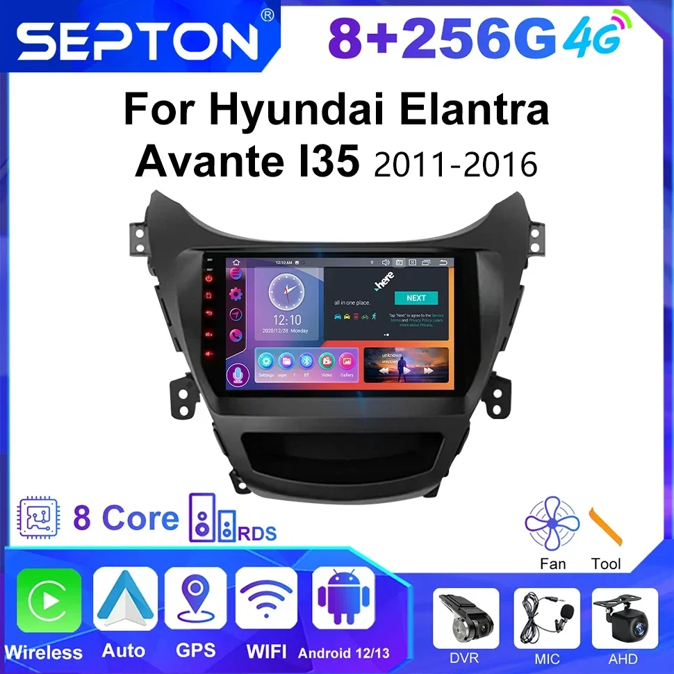Автомобильная стереосистема SEPTON Android для Hyundai Elantra Avante I35 2011-2013 2014 2015 2016