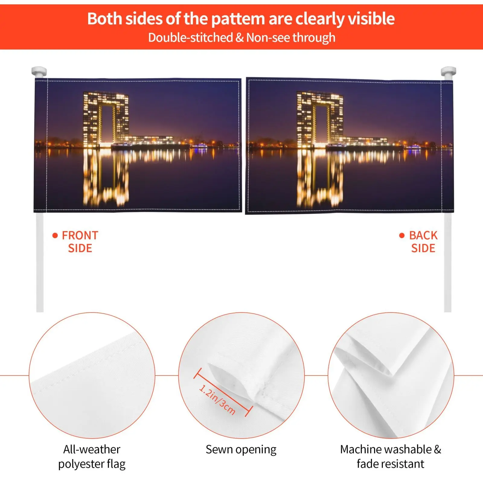 Гронинген Нидерланды уличный декор флаг автомобиля Голландия Европа