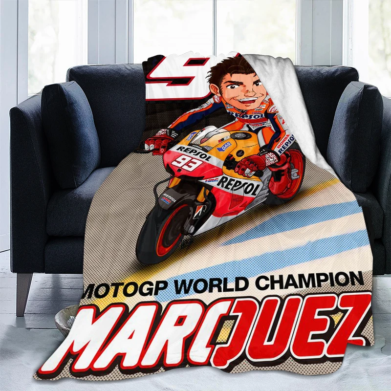 Одеяло Marc Marquez Motos Gp 93 Throw Blanket Fuzzy Warm Throws for Winter Bedding3D Printing Soft Micro Fleece on.